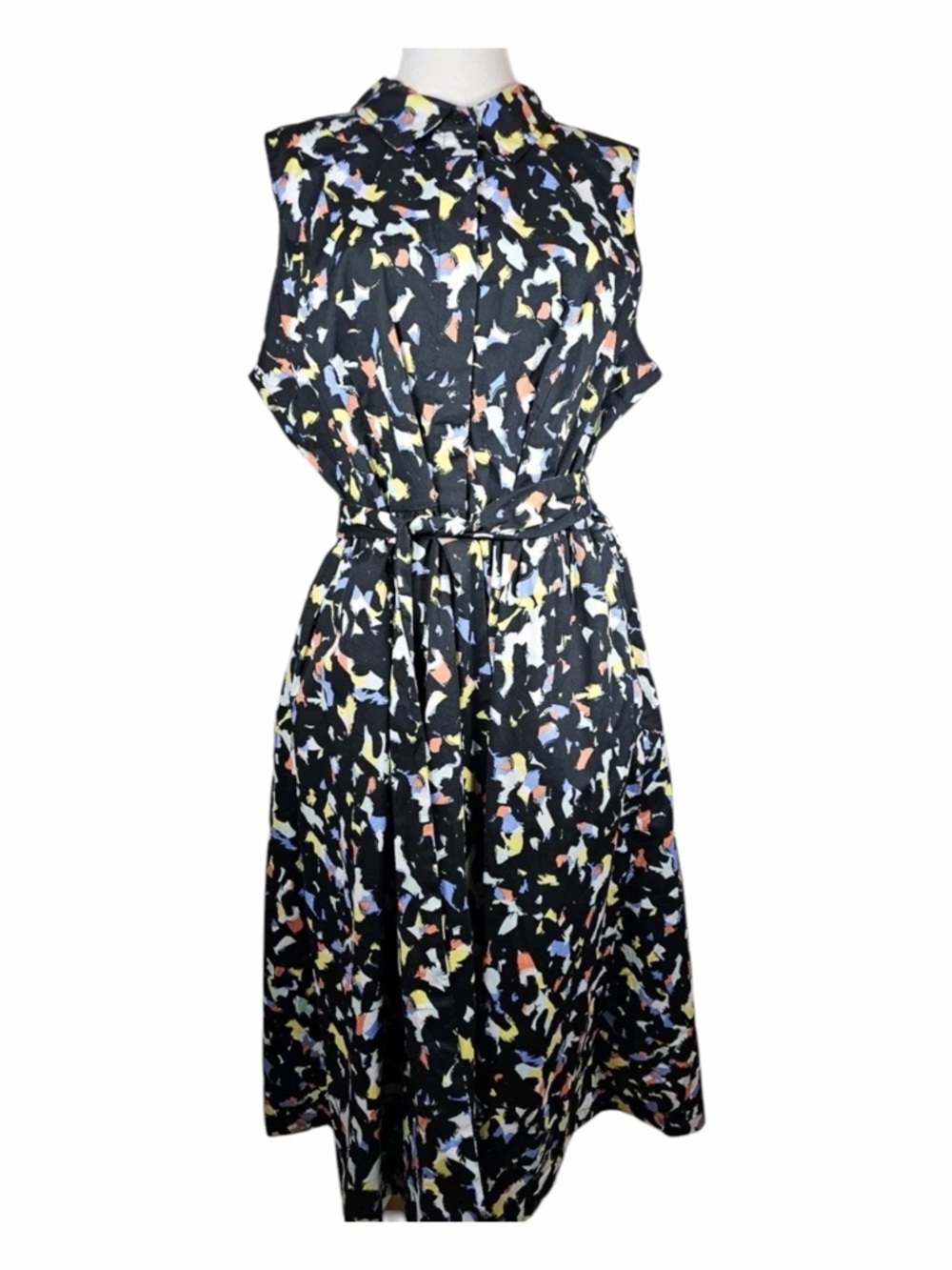 J Jason Wu Black Confetti Sleeveless Dress